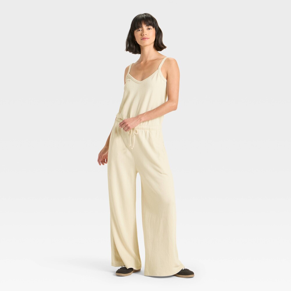 Universal thread Leisure Studio French Terry Jumpsuit - Tan M